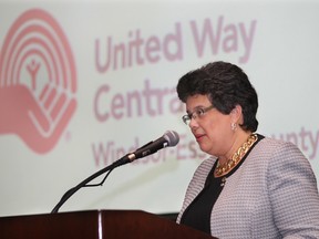 Penny Marret, CEO of the United Way/Centraide of Windsor-Essex County, speaks at a community event in this Jan. 2012 file photo. (Dan Janisse / The Windsor Star)