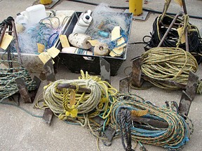 Coast Guard seizes illegal fishing gear from Canadian-flagged commercial vessel in Lake Erie 2nd time in a week vessel caught allegedly fishing in U.S. waters. (U.S. COAST GUARD)