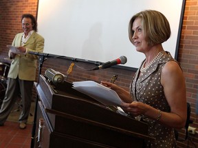 Alexander Zonjic, left, and Janice Forsyth introduce the entertainment lineup during a launch party for the Carrousel of the Nations festival at the Hiram Walker Reception Centre in Windsor, Ont. on Tuesday, May 29, 2012. Photo by Tyler Brownbridge / The Windsor Star