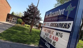 St. Alexander School is pictured in Windsor, Ont. on Thursday, May 3, 2012. The school is one of two being considered for closure.