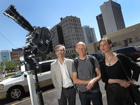 Jeremy Rigsby (L), Nicky Hamlyn (centre) and Oona Mosna (R) of Windsor's Media City Film Festival.