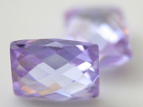 A Wikimedia Commons image of purple cubic zirconia. (Wikimedia Commons / The Windsor Star)