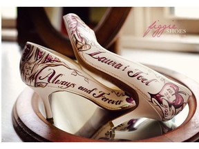 A promotional image for Windsor-based shoe customizers Figgie Shoes.