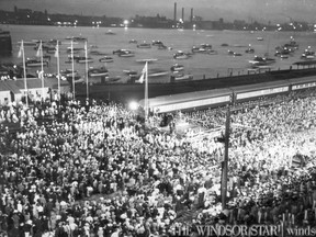 JUNE 7/1939-Thousands of people line the Detroit River to see KIng George VI and Queen Elizabeth visit to Windsor in 1939. (The Windsor Star)