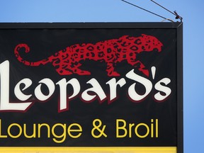 The sign at Leopard's Lounge & Broil, an adult entertainment club at 1190 Wyandotte St. West in Windsor, Ont., is seen in this January 2012 file photo. (Dax Melmer / The Windsor Star)