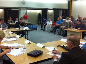 The Windsor Public Library board in June 2011 discusses moving the central branch to the coming downtown aquatic centre. (Vincent McDermott / The Windsor Star)