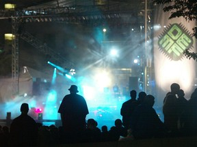 One of the Hart Plaza stages of the Detroit Electronic Music Festival is seen in this 2002 file photo. (Ted Rhodes / Windsor Star)