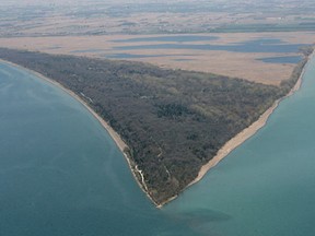 An aerial view of Point Pelee is seen in this undated file photo.