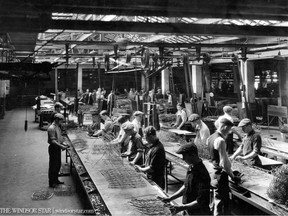 The cushion Assembly Dept. at the L.A. Young Industries of Canada factory behind the Windsor Chrysler Assembly Plant. (The Windsor Star-FILE)