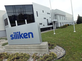 The exterior of the Siliken plant in Windsor, Ont. is seen on May 1, 2012. The company has announced it is closing its Windsor operations, laying off all its remaining employees at the facility on St. Etienne Drive. (Tyler Brownbridge / The Windsor Star)