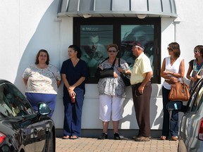 There are no more free earrings at Joseph Anthony Fine Jewelry. Dozens of shoppers lined up Friday morning and claimed them all. (NICK BRANCACCIO/The Windsor Star)