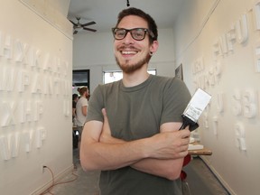 Broken City Lab is an arts collective. Pix of director Justin Langlois, director of the Broken City Lab poses Tuesday, June 19, 2012,  at the group's art space on Pelissier St. in downtown Windsor, Ont.  (Windsor Star / DAN JANISSE)