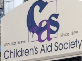 The sign at the Windsor-Essex Children's Aid Society building in Windsor, Ont. is shown in this 2004 file photo. (Tim Fraser / The Windsor Star)