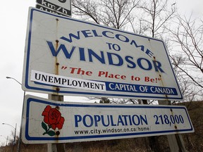 The Welcome to Windsor sign, with a slight alternation, is pictured in this file photo.
