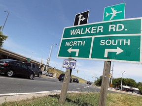 The sign at an off-ramp from the E.C. Row Expressway to Walker Road. Photographed June 27, 2012. (Tyler Brownbridge / The Windsor Star)