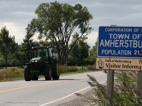 A sign welcoming Howard Avenue motorists to the Town of Amherstburg is seen in this September 2010 file photo. (Nick Brancaccio / The Windsor Star)