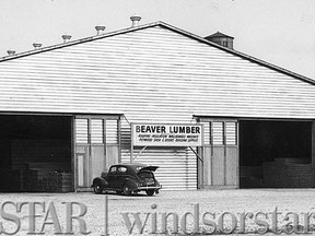 July 21/1949-The new warehouse of Beaver Lumber Company located on Walker rd. near the intersection with Vimy. The aluminum sided building was constructed at a cost of $38,000. (The Windsor Star-Cec Southward)