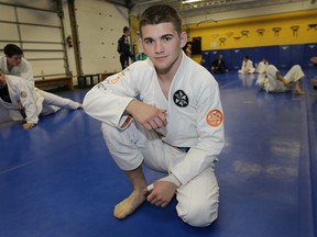Harrow-raised Dante Leon, a 17-year-old competitor in the grappling art of Brazilian jiu jitsu, is shown at the Tecumseh Jiu Jitsu gym on July 3, 2012. (Dan Janisse / The Windsor Star)