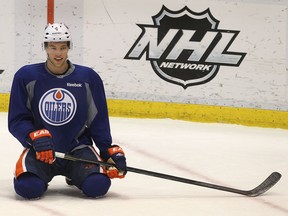 Taylor Hall of the Edmonton Oilers practices Tuesday, Feb. 7, 2012, at the Joe Louis Arena in Detroit, MI. (Dan Janisse/The Windsor Star)