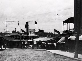 From The Windsor Star archives, this file photo shows the old ferry dock at the foot of Ouellette Avenue and The Detroit River.