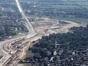 Aerial photos of the Windsor-Essex Parkway project taken Thursday, Aug. 23, 2012, in Windsor, Ont.  (DAN JANISSE/The Windsor Star)