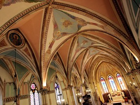 The ceiling of Assumption Church in Windsor is pictured on Wednesday, October 20, 2010.     (TYLER BROWNBRIDGE / The Windsor Star)