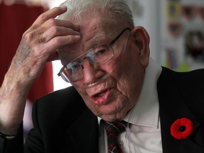 Canadian Army and Essex Scottish veteran Howard Large survived the deadly beaches of Dieppe, France during Second World War.  Pte. Large was wounded in action and several times looked death in the eye, only to be captured and become a POW.  Large was interviewed at his Lincoln Road home, Thursday August 16, 2012,  (NICK BRANCACCIO/The Windsor Star)