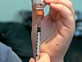 In this file photo, insulin and a needle is used twice a day to deal with diabetes. (Dan Janisse/The Windsor Star)