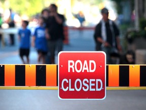 A road closed sign is seen in this file photo. (Jason Kryk/The Windsor Star)