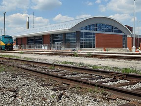 Work continues on the new VIA Rail station in Windsor, Ont. on Wednesday, August 22, 2012.  (The Windsor Star / TYLER BROWNBRIDGE)