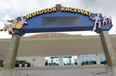 Shown here on June 7, 2012, the slots sign on the Windsor Raceway sign has been blacked out at the Windsor Raceway since the closure of the slots room in April.  (DAN JANISSE/ The Windsor Star)