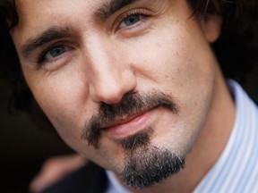 Justin Trudeau shows off his Movember moustache in Ottawa, Nov. 30, 2011.  (Jean Levac / Ottawa Citizen)