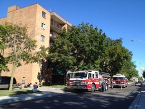 Shortly after 9 a.m. Monday, Aug. 6, 2012, firefighters responded to a fire call in the garbage room of a McDougall apartment building in Windsor, Ont. (Kristie Pearce/Windsor Star)