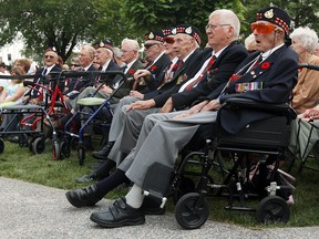 Surviving Dieppe veterans at the Dieppe Memorial at Dieppe Park in 2010