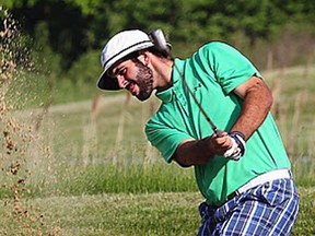 Anthony Dadamo hits a shot at Seven Lakes during Men's Amateur Qualifying last year. (NICK BRANCACCIO/The Windsor Star)