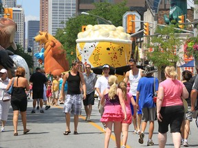 The streets were jammed in downtown Windsor last year as thousands enjoyed Balloonapalooza on July 30, 2011. (JASON KRYK/ The WINDSOR STAR)