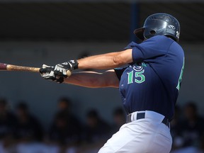 Bryan Dufour of the Windsor Stars bats against the Strathroy Royals in the Ontario Senior Baseball championship game at Mic Mac Park, Monday, August 6, 2012. (DAX MELMER/The Windsor Star)