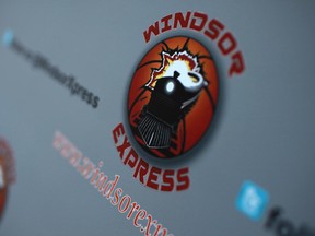 The logo of the Windsor Express is shown at a press conference on Aug. 1, 2012. (Dax Melmer / The Windsor Star)