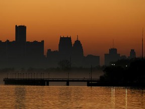 The Detroit skyline in the evening is seen in this November 2010 file photo. (Tyler Brownbridge / The Windsor Star)