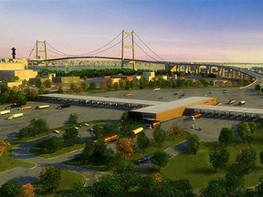 An artist's computer rendering of the Detroit River International Crossing project. (Handout / The Windsor Star)
