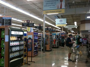 You know you're in an American grocery store when there's a "tobacco" aisle.