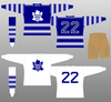 Toronto Maple Leafs uniform worn from 1930-1934 (Image from nhluniforms.com)