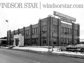 Dec.31/1964-The former General Motors of Canada engine plant on Walker Rd. was given a new look in 1964. The GM sign came down and was replaced by a McKinnon Industries Ltd, who took over the plant. (The Windsor Star File)