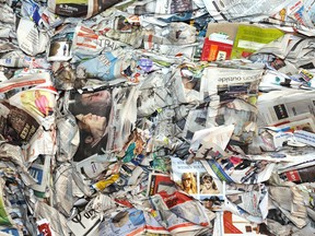 Piles of discarded newspapers are seen in this May 2010 file photo taken in Richmond, B.C. (Kelly Sinoski / Vancouver Sun)