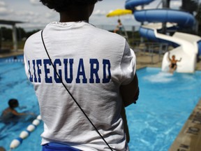 In this file photo, a lifeguard watches pool goers at Remington Booster Pool in Remington Park in Windsor, Ont. (The Windsor Star - Pawel Dwulit)
