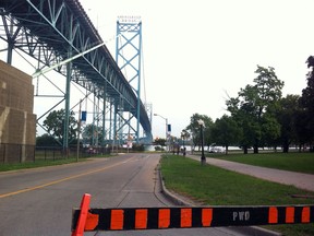 A Windsor police investigation has closed Riverside Drive between Detroit Street and Patricia Avenue on Thrusday, Aug. 2, 2012. (The Windsor Star)