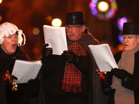 WINDSOR, ONT.: DECEMBER 3, 2011 -- The Bedford United Church Choir sings christmas carols to those attending the Windsor Santa Claus Parade in the town of Sandwich, Saturday, Dec. 3, 2011.   (DAX MELMER/The Windsor Star)