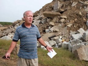 Francis Kennette is pictured on his waterfront property in Brighton Beach, Friday, Sept. 7, 2012.  Kennette is leasing the land to Amico for them to dump busted up asphalt and concrete from the Windsor-Essex Parkway.  (DAX MELMER/The Windsor Star)