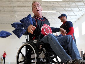 In this file photo, Windsor Fire and Rescue fire chief Bruce Montone participates in the 6th annual Canadian Paraplegic Association Ontario, Wheelchair Relay Challenge at Michel-Gratton high school, Saturday, Sept. 29, 2012.  (DAX MELMER/The Windsor Star)