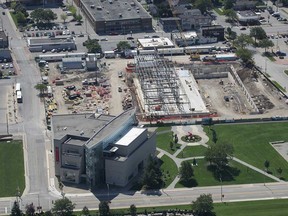 Aerial photos of the Aquatic Centre under construction taken Thursday, Aug. 23, 2012, in Windsor, Ont.  (DAN JANISSE/The Windsor Star)